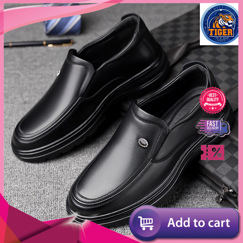 Ddmytiger Summer New Style Men S Business Dress Leather Soft Soled Breathable Middle Aged Dad Shoes Outdoor Shoes