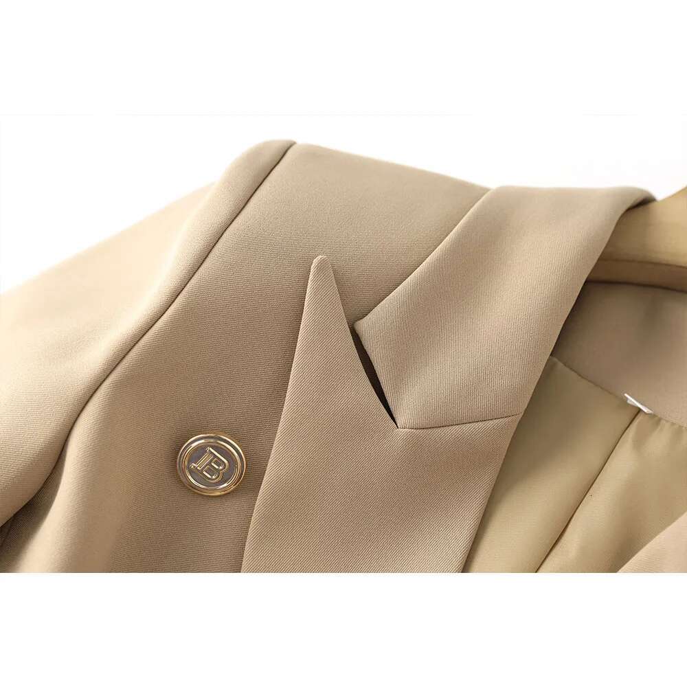 Factory Customize Quality Classic Style Office kakhi Women Pocket Blazers with Blet
