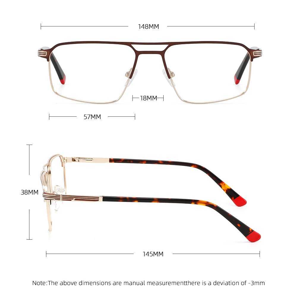 Classic Mens Square Frames Anti-blue Light Reading Glasses Myopia Sunglasses Men Photochromic Customized Prescription Glasses W250513