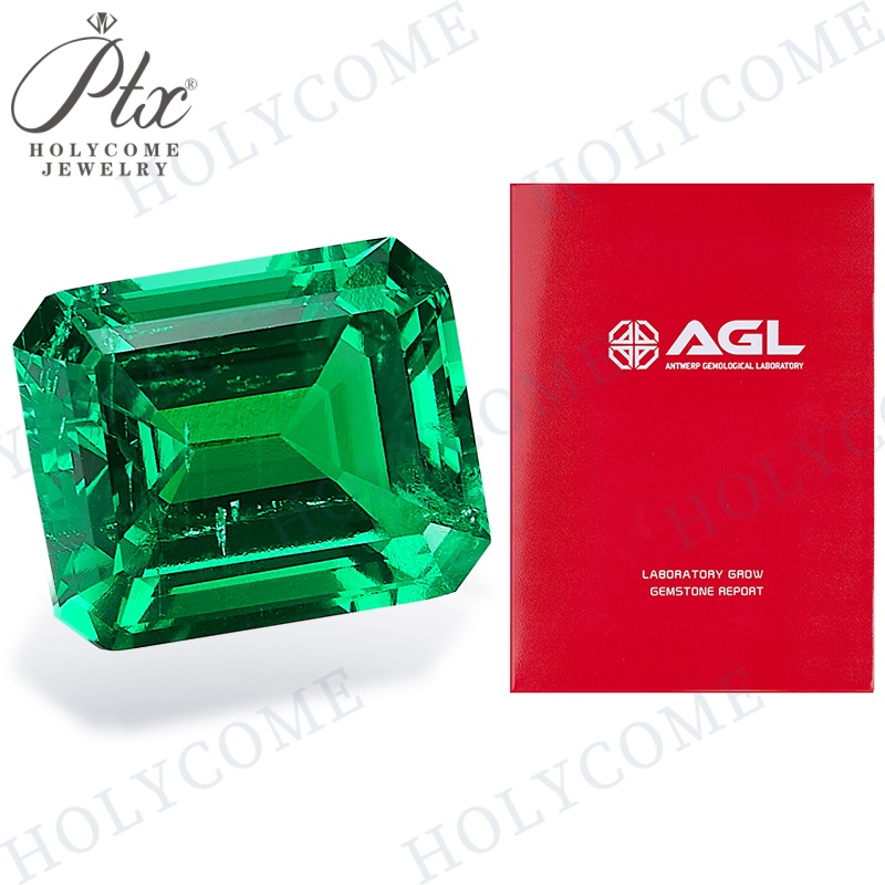 Lab Grow Emerald High Quality Loose Emerald Gemstone Shape Colombia Hydrothermal Synthetic Lab Created Emerald Diamond for Jewelry