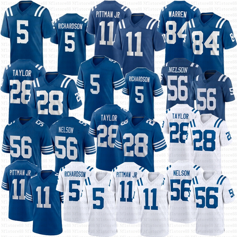 Jonathan Taylor Anthony Richardson Football Jersey Tyler Warren Daniel Jones Peyton Manning Quenton Nelson Darius Leonard Michael Pittman Jr