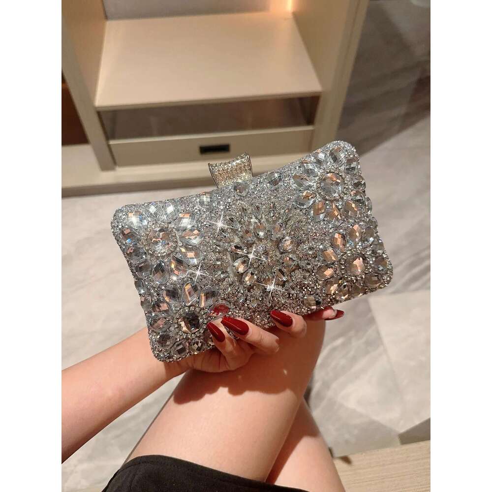 Choice Rhinestone Beaded Clutch Women Wedding Party Evening Banquet Bag European Exquisite Bridal Purse Para
