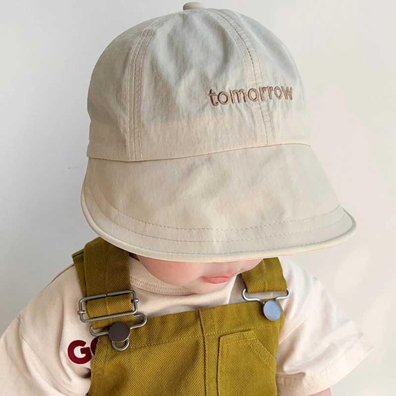 Summer Baby Sunshade Duckbill Hat 6-18Months Boys Girls Quick Drying Fisherman Cap Large Brim Children Sun Hats Infants Visors R250512