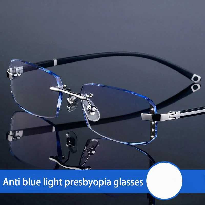 Shatar Frameless Diamond Cut Edge Reading Glasses For Men And Women Ultra LIGHT High-Definition Anti Blue Light Presbyopia W250513