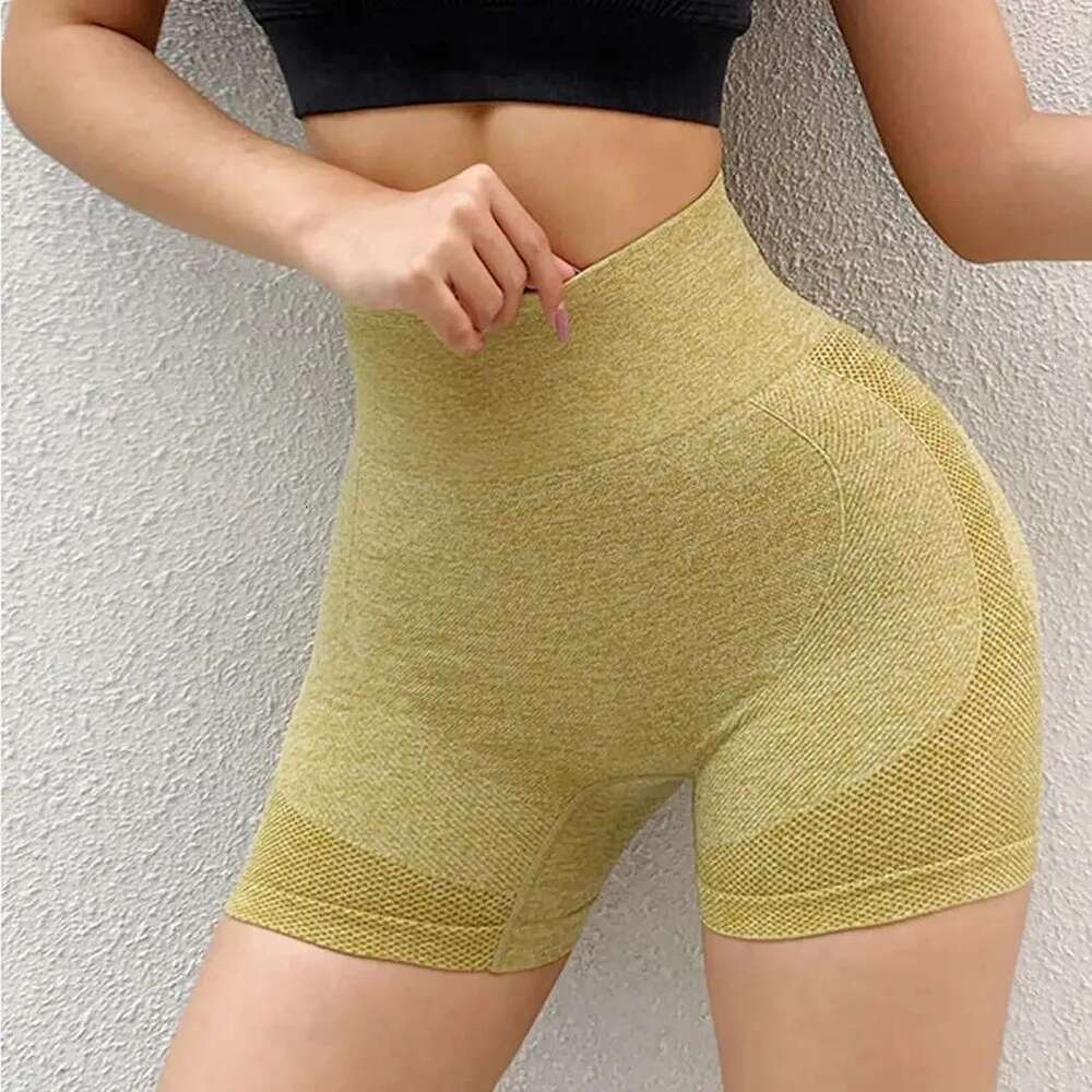 Yoga Shorts, Honey Buttocks, Sports, High Waist, Abdomen, Stretch, Tight-fitting, Quick-drying Fiess Pants