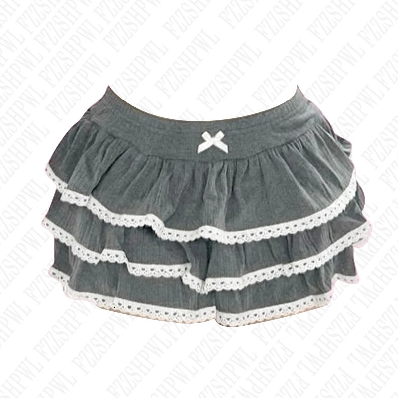 Sweet Pink suit Aesthetic Cute Bow Sexy lace Long Sleeve Crop Tops Harajuku Emo Girls Y2K Mini Skirt Fashion womens Streetwear 250513