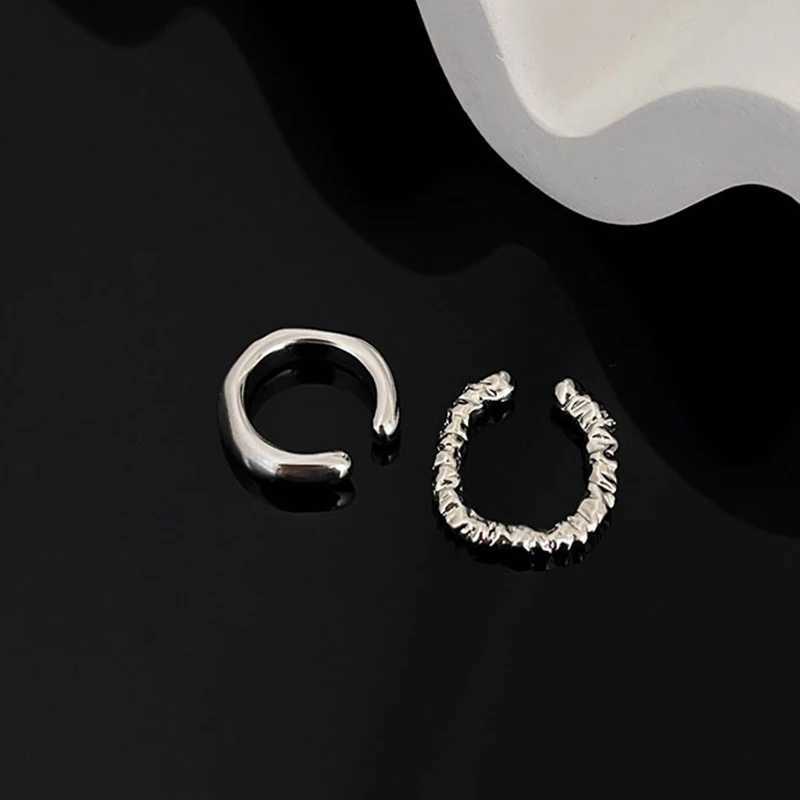 Punk Irregular Geometric Ear Cuff Earrings for Women Non-Piercing Metal Ear Clip Earring Fake Cartilage Fashion Jewelry Party Y250510