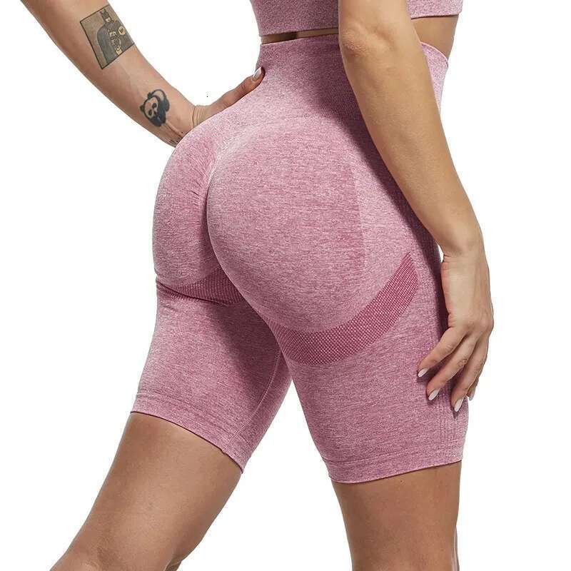 Yoga Women Fiess High Waisted Sports Seamless Push Up Butt Snorts Summer Workout Gym Shorts