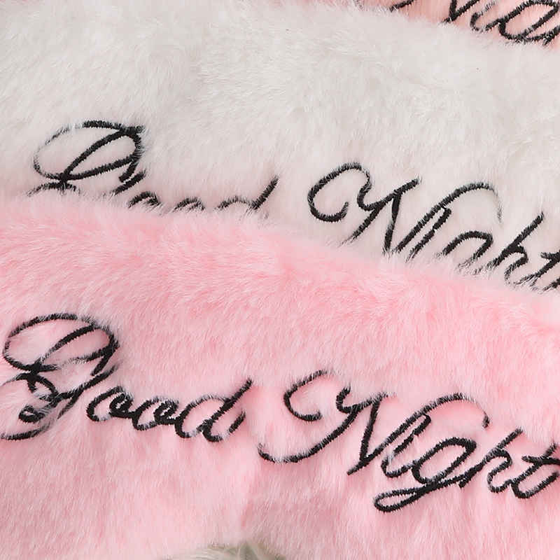 Elegant Fluffy Fabric Slumber Mask With Imprinted Textures An Ideal Gift For Any Occasion