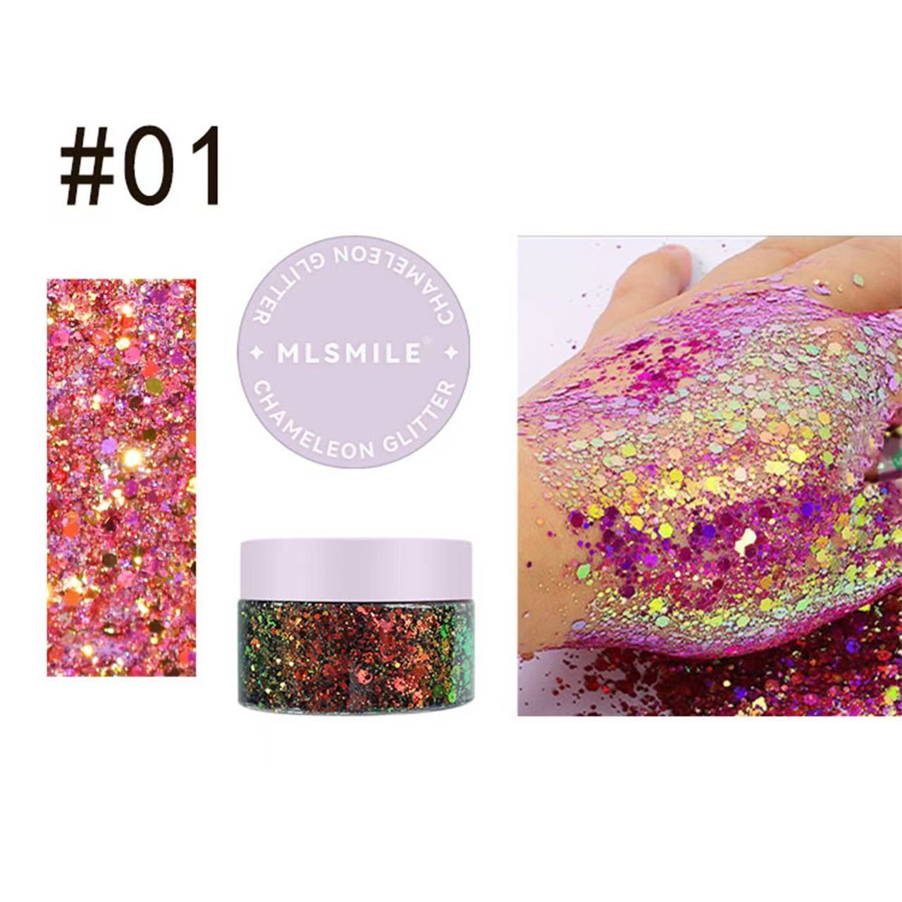 MLSMILE Makeup 30g pigment Eye shadow Hydrating Transfer-Proof Shine Mineralize Eyeshadow Powder Waterproof With English Colors Name