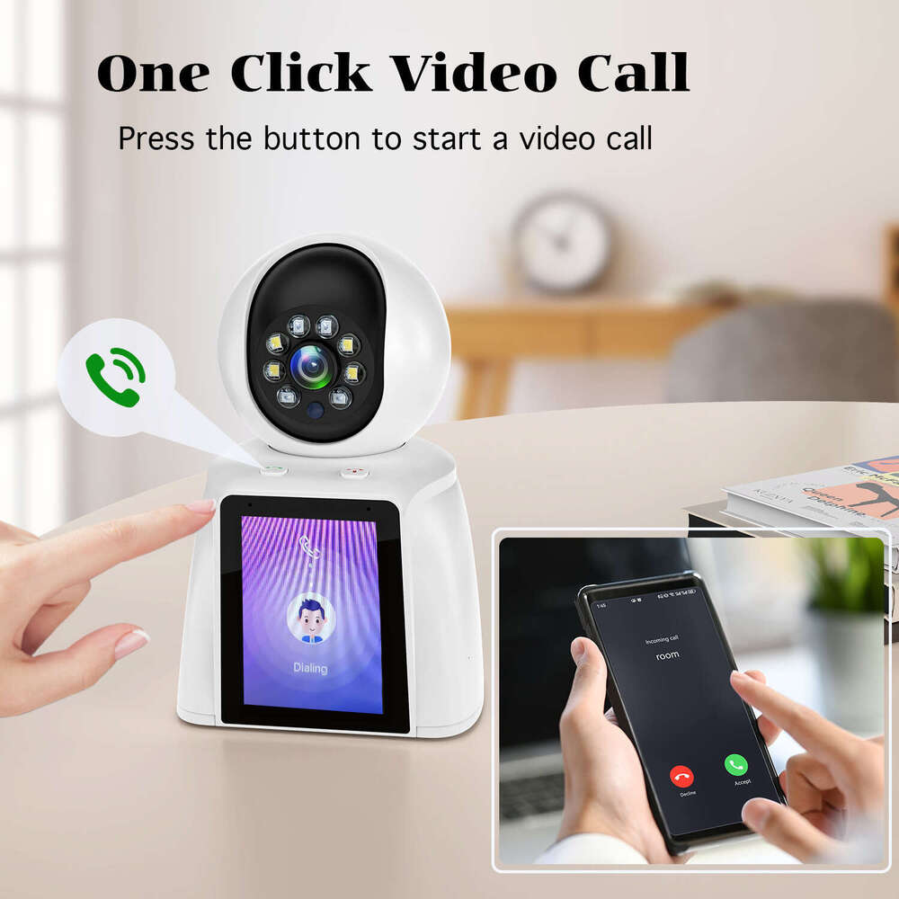 New 2.8-inch ai two-way visual surveillance camera home phone remote HD video intercom call display.