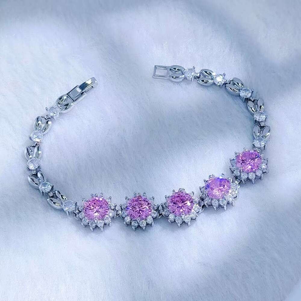 trendy fashion moissanite bracelet high carbon zircon aaa quality jewelry