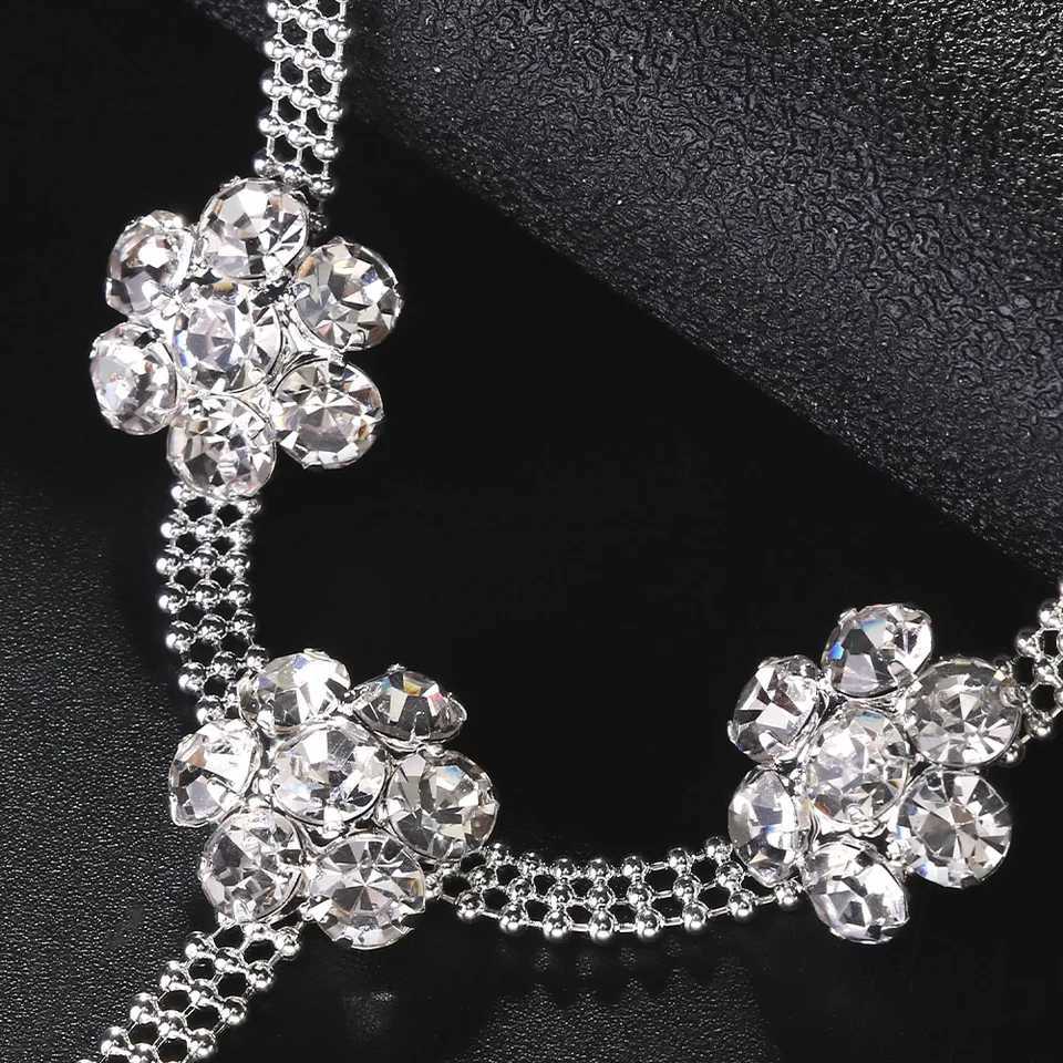 Flower Shape Rhinestone Thong Panties Jewelry for Women Sexy Body Chain Waist Thong Bikini Underwear AccessoriesT250513