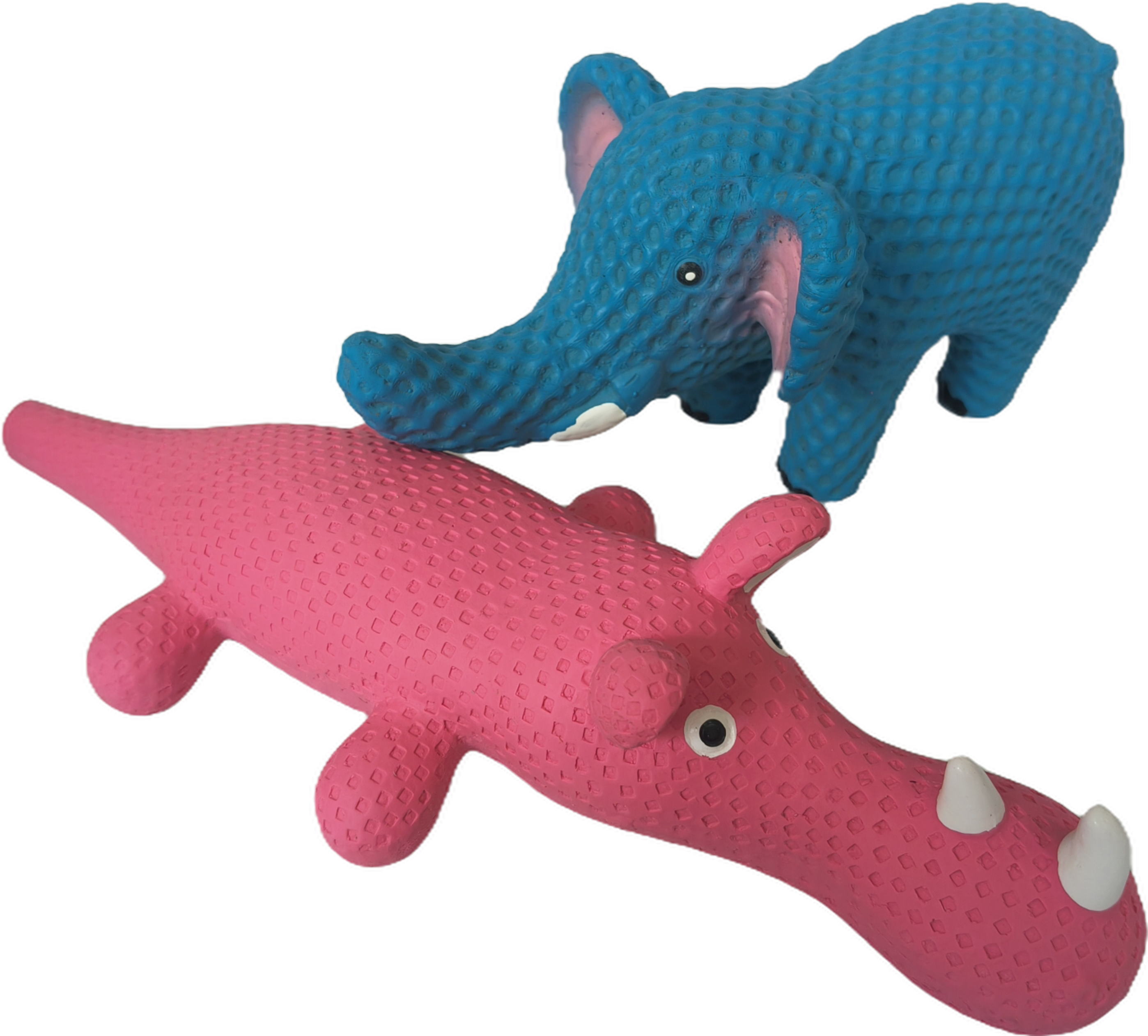 Rubber Sound Chewy Pet Toy Natural Squeaky Elephant & Rihnoceros Shaped Soft Latex Screaming Puppy Pet Toy 1pc/Pack