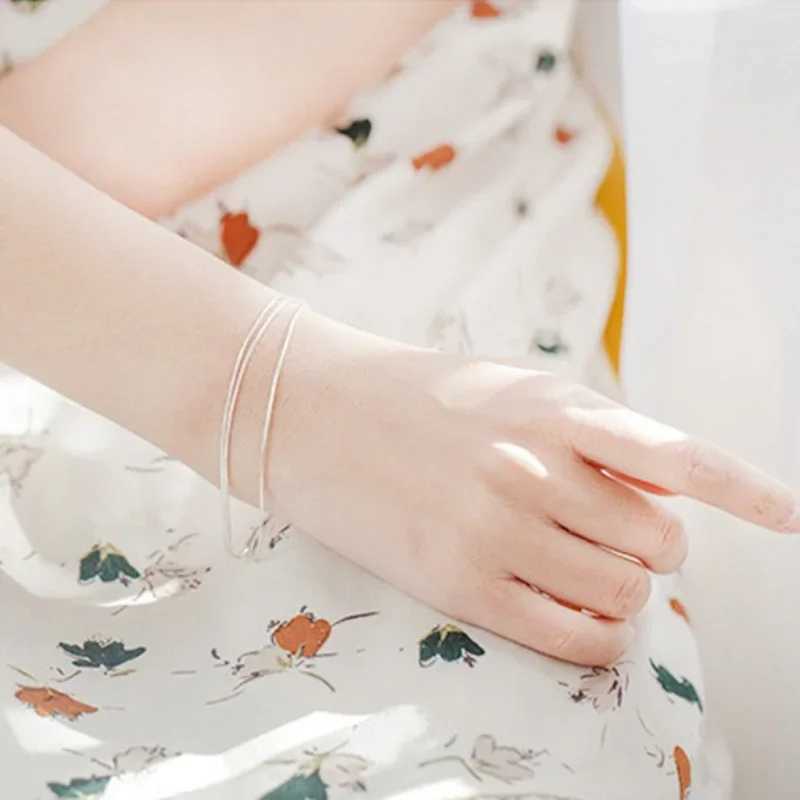 Simple Layer Bracelets for Women Korean Fashion Silver 925 Jewelry Hot Fashion 925 Sterling Silver Bracelet for Women XJ250707