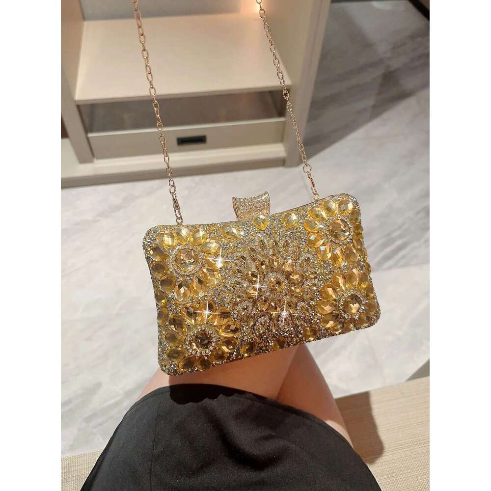 Choice Rhinestone Beaded Clutch Women Wedding Party Evening Banquet Bag European Exquisite Bridal Purse Para