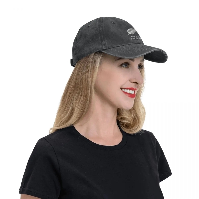 Zealand Unisex Baseball Cap Rugby Worldcup Sports Distressed Denim Washed Hats Cap Fashion Workouts Sun Cap 250512
