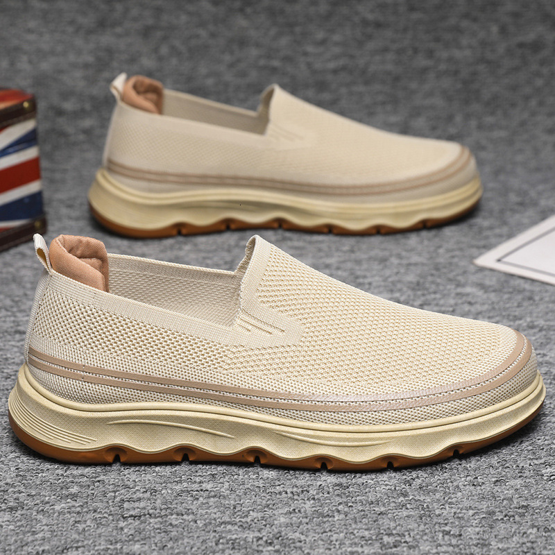 Men S Flying Woven Casual With Casual Shoes Soft Soles Comfortable Oversized Men S Shoes Breathable And Lightweight Old Beijing Cloth Shoes Ddmysaturn