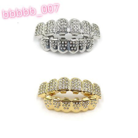 Real Diamond Hip Hop Teeth Grillz Top Bottom Moissanite Grills Dental Mouth Punk Teeth Rapper Jewelry