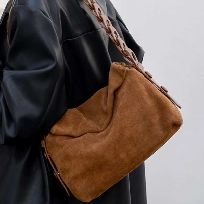 Genuine Leather Crossbody Carry Women's Square Bags Brown Black Interpretation Of Designer Style Brand Ladie Tote Bag