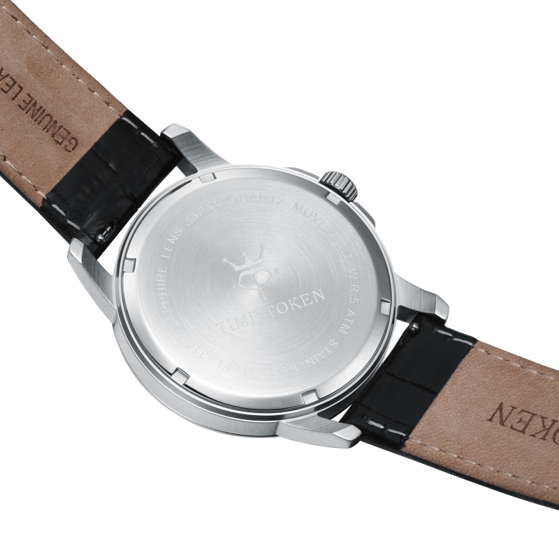 TIMETOKEN Fashion Casual Quartz Men's Sapphire Mirror Waterproof Watch