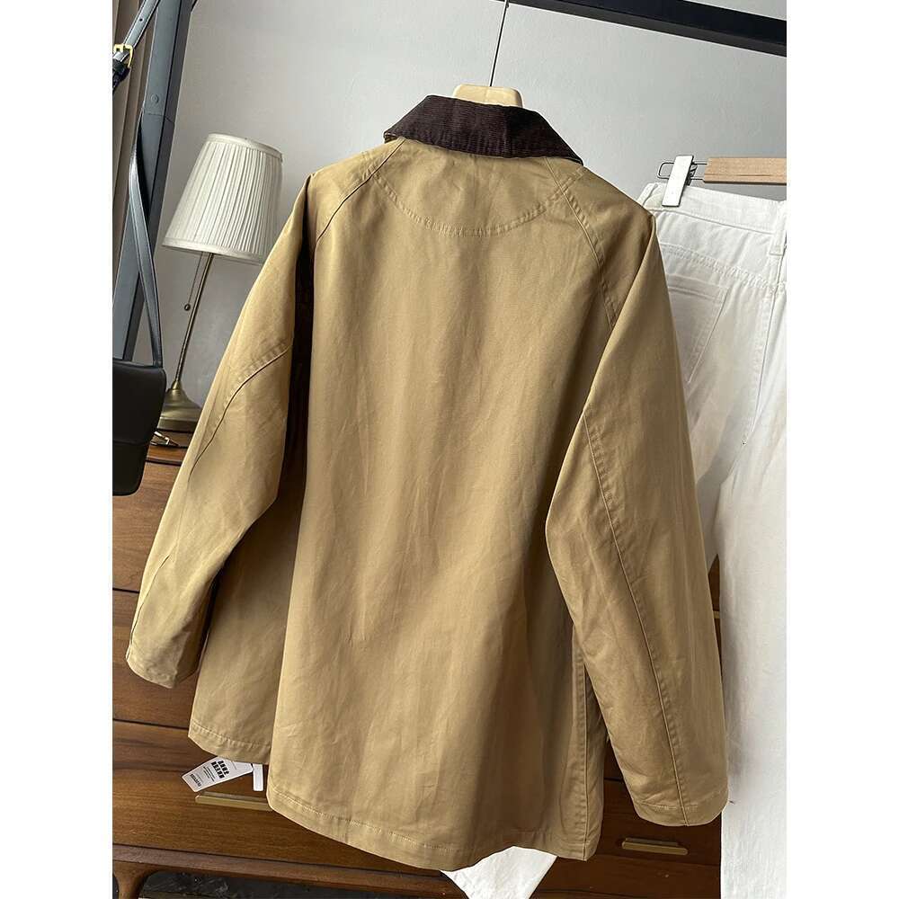 100% Cotton Autumn Corduroy Collar Single Button Vintage Coat Fashion Women Jacket Femme Streetwear Tops Clothes