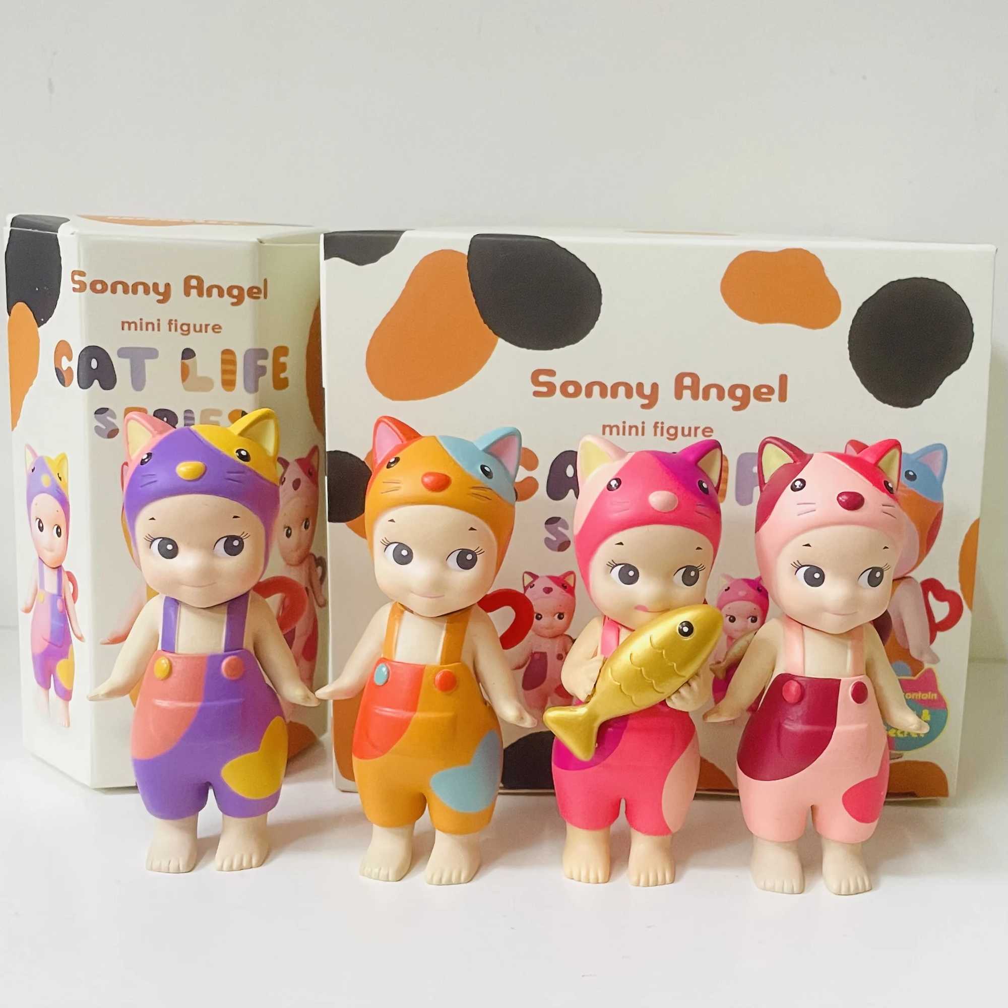 Random 1Pcs High Quality sonnysAngels Blind Box Cat Life Series Mini Cat Action Figures Toys Ornaments Dolls Fans Children Gifts