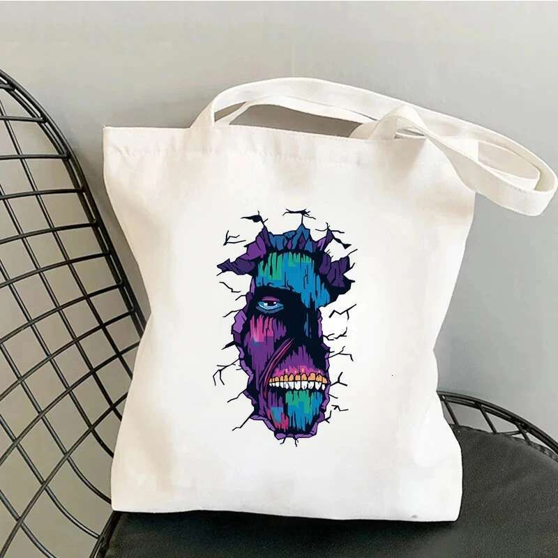 ddmy Shopping Attack Titan Shingeki No Kyojin Shopper Handbag Women's Canvas Shoulder Environmental Large Capacity Bag