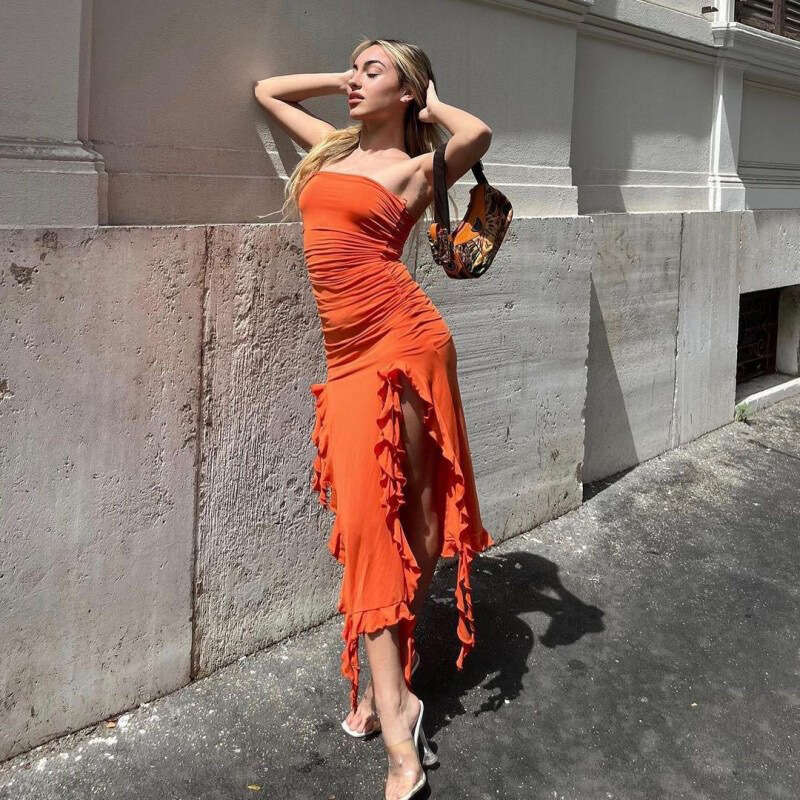 Women Clothes Dress Summer New Explosive One Shoulder Jellyfish Lace Dress Sexy And Spicy Women S Clothing KQ