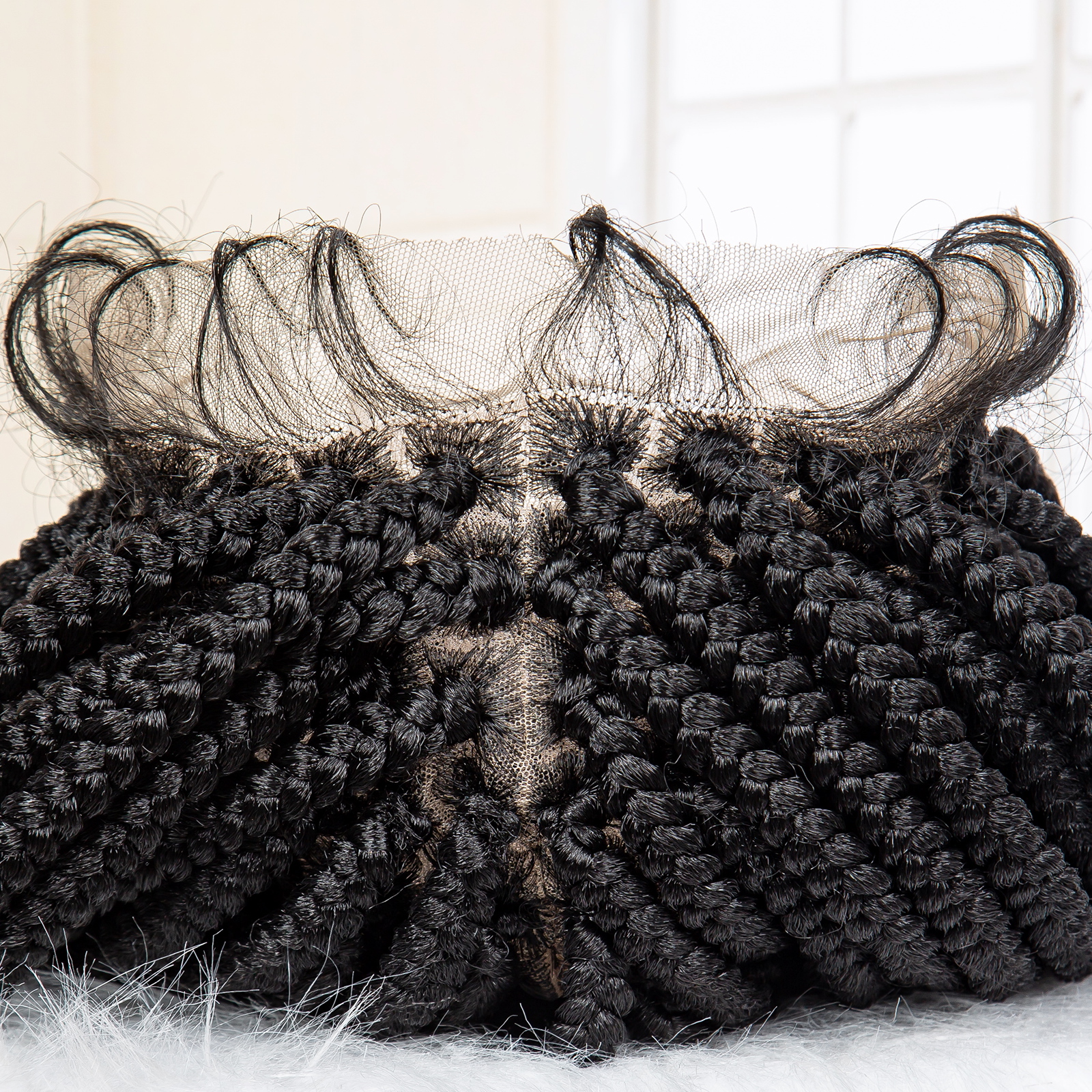 14 Inch Knotless Box Twist Braided Wigs Full Lace Braided Lace Wig for Women Natural Lace Front Braided Wigs with Baby Hair