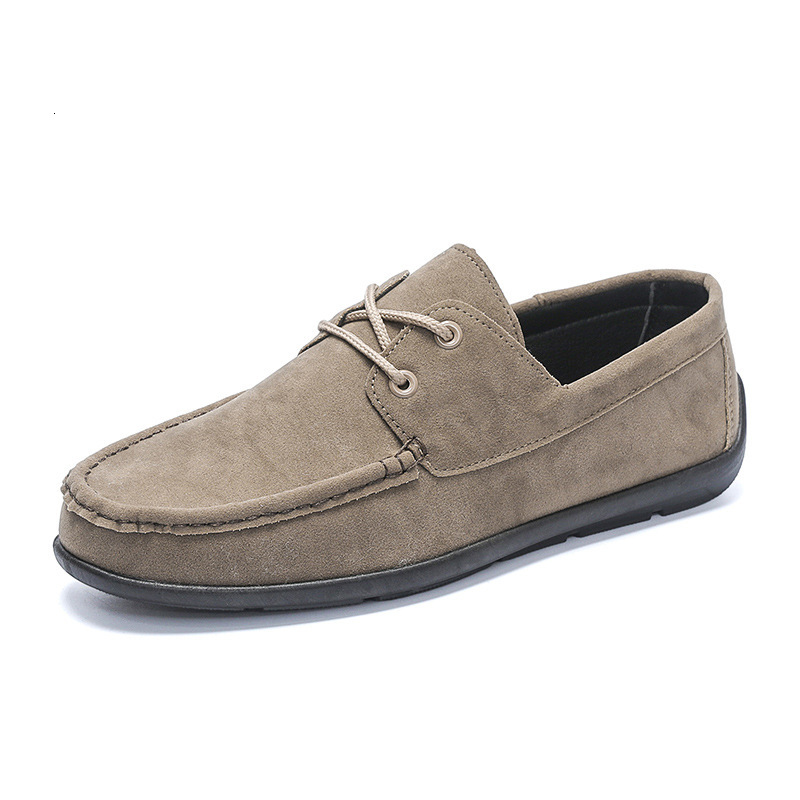 New Bean Matte Leather Casual Versatile Men S Korean Edition Youth Trend Driving Casual Shoes Anti Slip Lazy Shoes Ddmysaturn