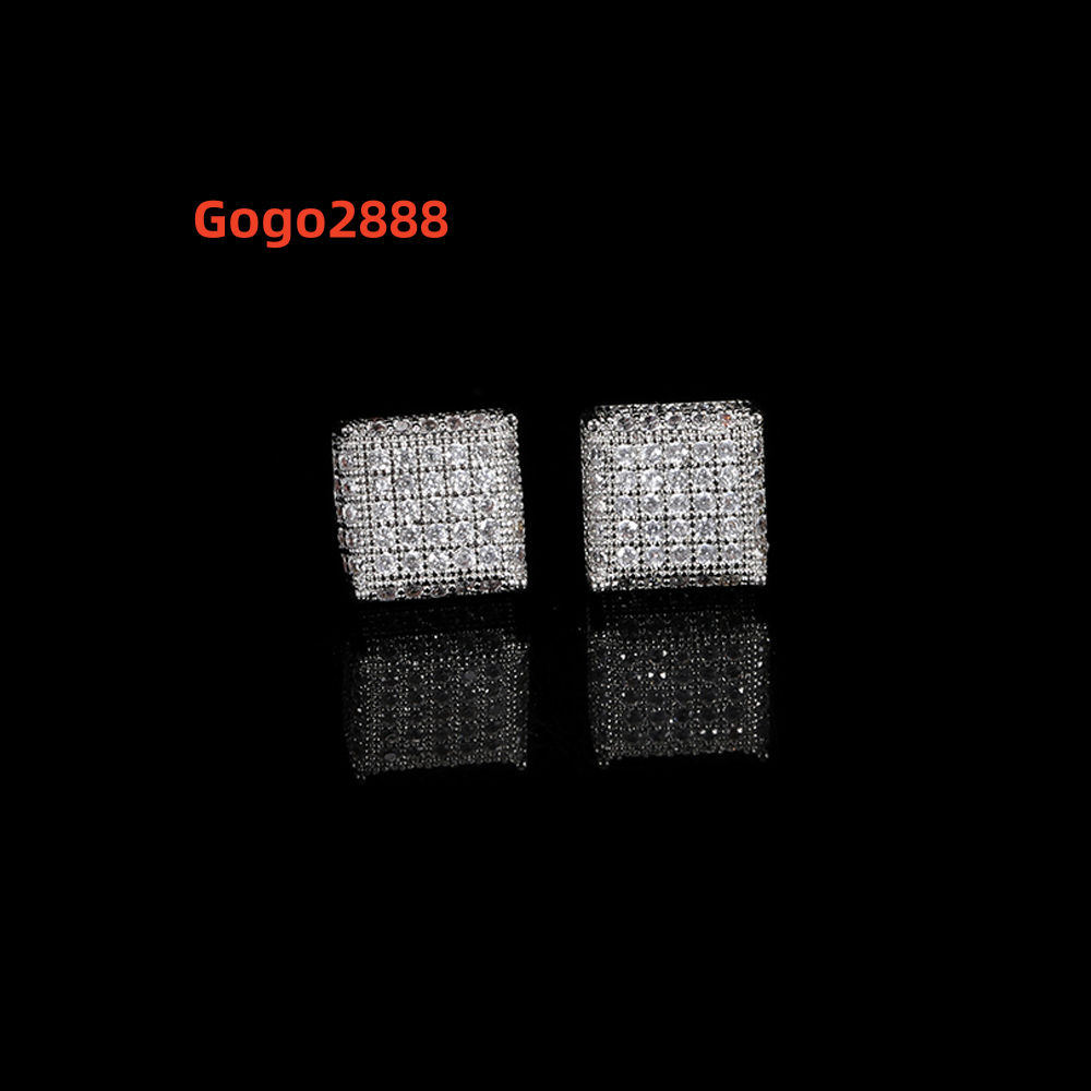 Earrings S925 Silver Fashion Silver Earrings With Diamond Stud Moissanite 14k 18k Women Fashion Jewelry