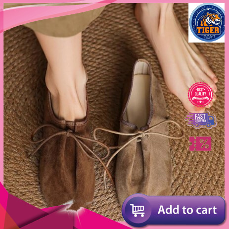 Ddmytiger Little Cowhide Spring Relaxed New Single Shoe Women S Casual Sheepskin Soft Sole Couple Round Toe Flat Shoes With Deep Style Outdoor Shoes