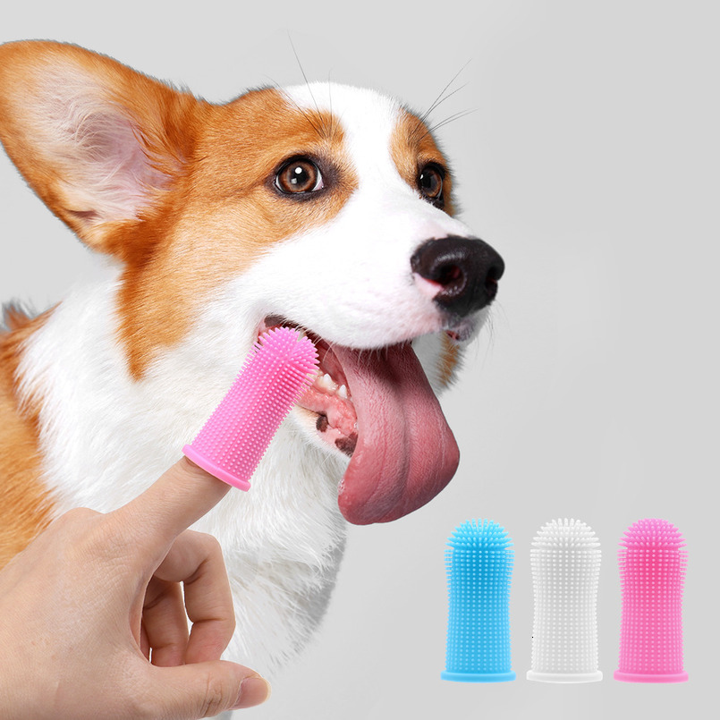 Pet Teeth Cleaning Silicone Finger Set Toothbrush Dog And Cat Gingival Care Soft Brush Supplies