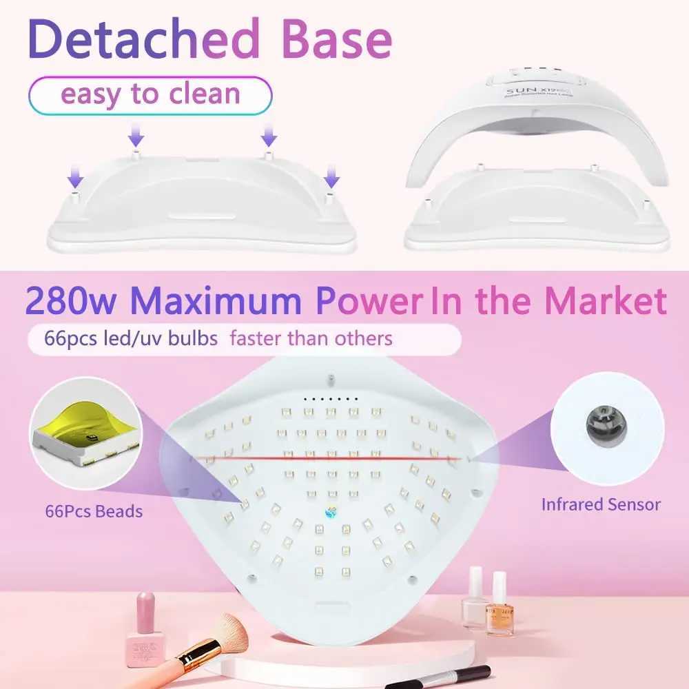 SUN X2 Max UV LED Lamp For Nails Drying Manicure Lamp Nail Dryer For Gel Polish Professional Cabin Led Lamp Nail Art Salon Tool W250513
