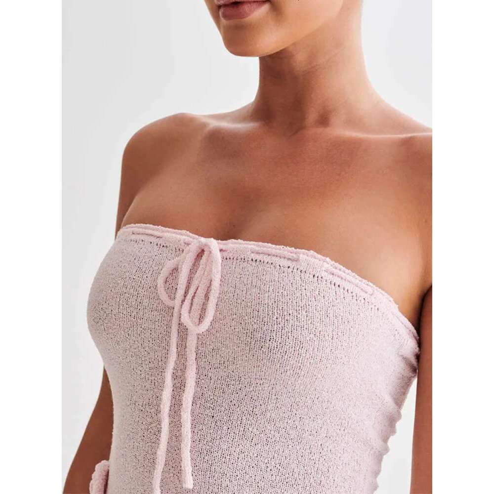 Elegant Sleeveless Lace Up Pink Mini Dress Women New Fashion 3d Flower Backless Sexy A-Line Short Dresses Bodycon Birthday Party