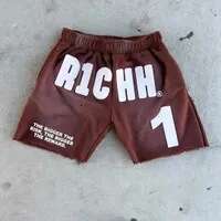 2025 new shorts letter 1 printed street youth versatile sports sweatpants casual lazy hot