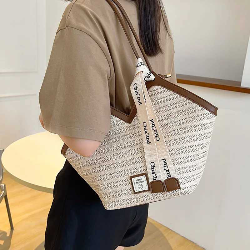 Womens Handbag Fashion Beach Shoulder Bag Straw Bag Designer Large Capacity Handbag Retro Hand-held Woven BagW250513