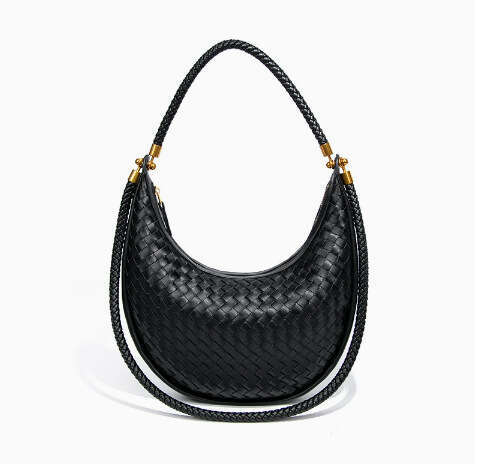 Internet celebrity woven pattern crescent armpit women's versatile 2025 spring/summer new item single shoulder diagonal cross dumpling bag