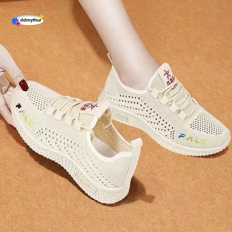 Summer thin, breathable mesh, hollowed out soft sole, mom women's mesh comfortable and non slip shoes, canvas shoes ddmythur