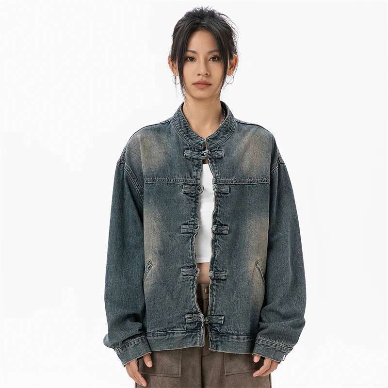 Women's Denim Jacket Women Cotton Blue New in Jackets Woman Cowgirl Clothes Outdoor Clothing Novelties Jeans Coats