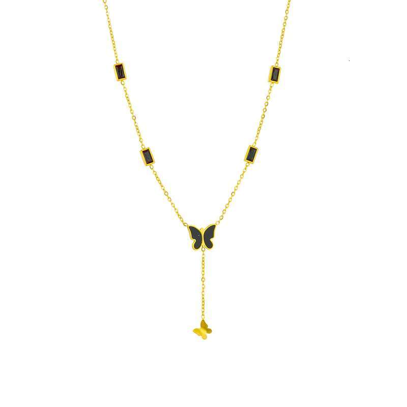 New Design Fashion Accessories Women's Gift Stainless Steel Chain Butterfly Pendant Necklace