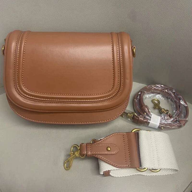 Fashion Flap Designer Wide Strap Saddle Shoulder Bags Pu Leather Crossbody Bag Trend Small Phone Purses 2024
