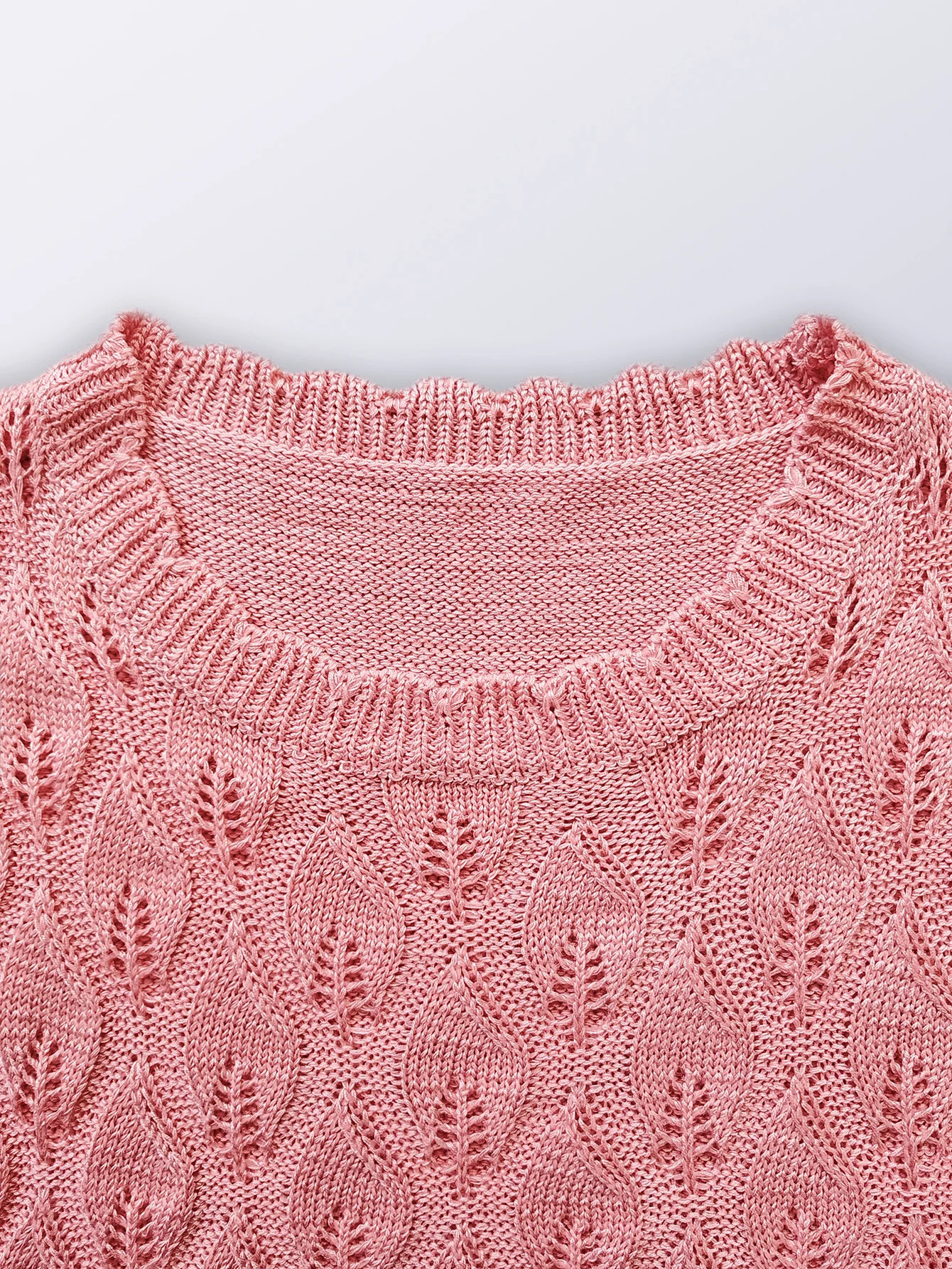 Spring Summer Casual ONeck Feather Hollow Out Sleeveless Knitted Tops for Women 250506