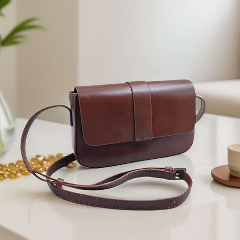 2025 new vegetable tanned genuine leather women's bag this year's solid color simple and fashionable single shoulder crossbody small square 