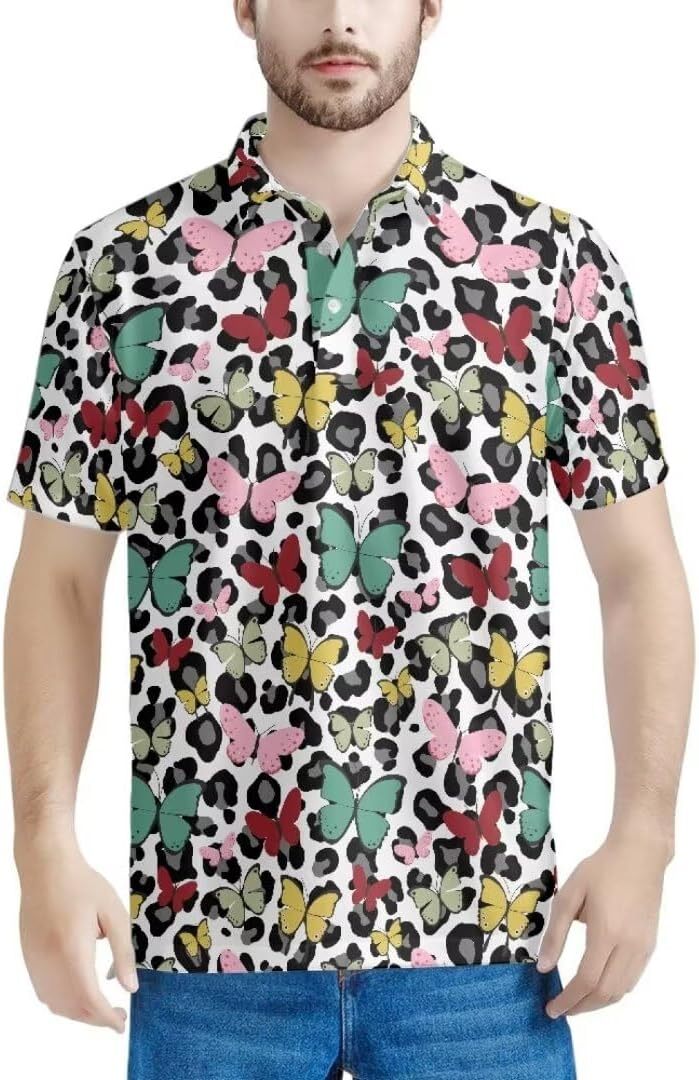 Mens Polo shirt Mens Golf Shirt Athletic Polo Shirts 3D Print Short Sleeve Polos shirts tshirt Casual tops summer clothes