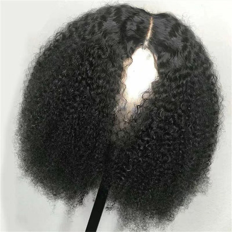 Womens Wig Black Small Curly Medium Long Hair Wig Head Cover Short Curly Hair