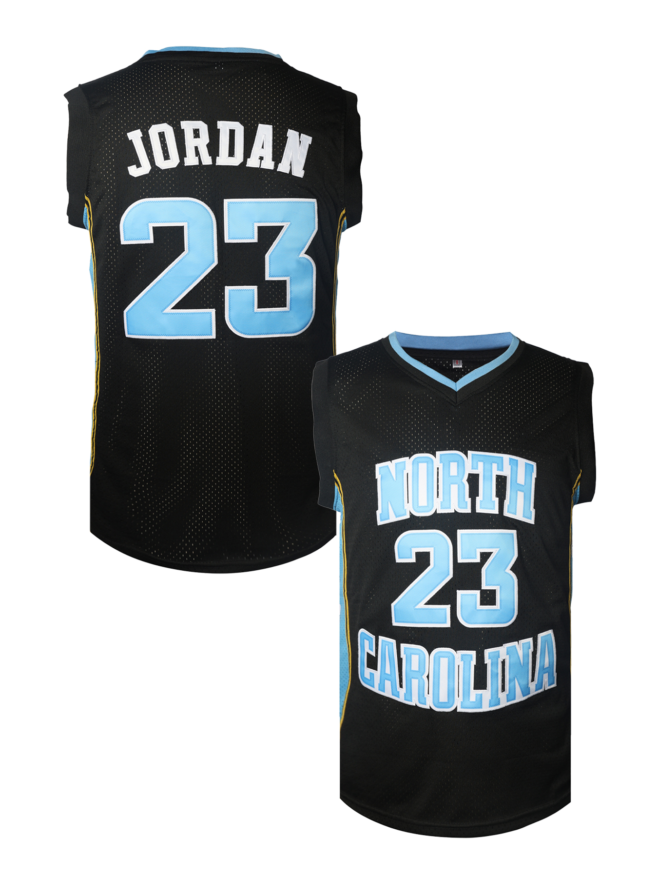 North Carolina 23 Young 11 Likemike Laney Men's Multi-colored skyblue Basketball Jerseys, Polyester Knit Fabric, Breathable Stitched Casual Sport