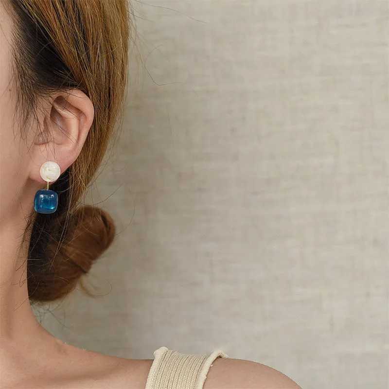 Resin Geometric Earrings Fashion Acrylic Gemstone Earrings For Women Trendy Earrings Jewelry Wearing Accessories Gifts Y250510