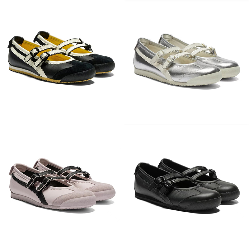 Size 36-40 Womens Shoes MEXICO 66 TGRS Shoes Fashion Designer Tiger Metallic Silver Triple Black White non-slip breath shoe Ladies Girls Casual Shoes 